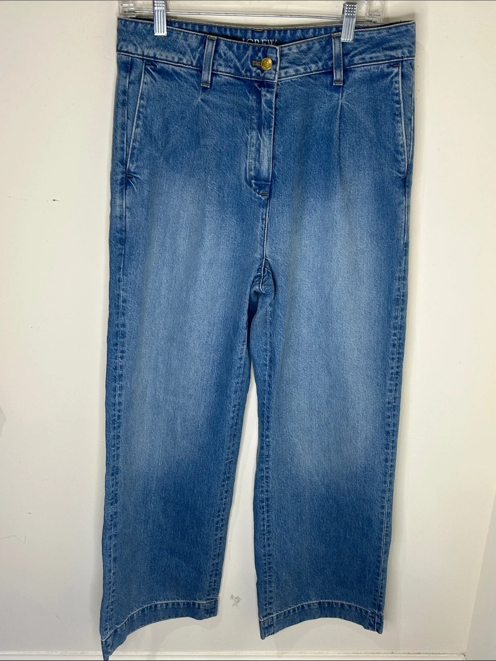 NWT J. CREW Wide-leg Essential jean in Ruth wash Size 29